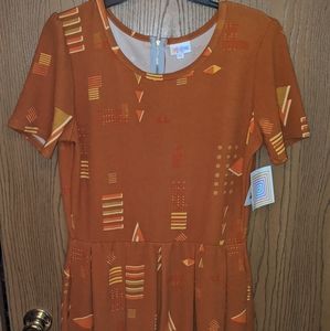 Orange Lularoe Amelia dress